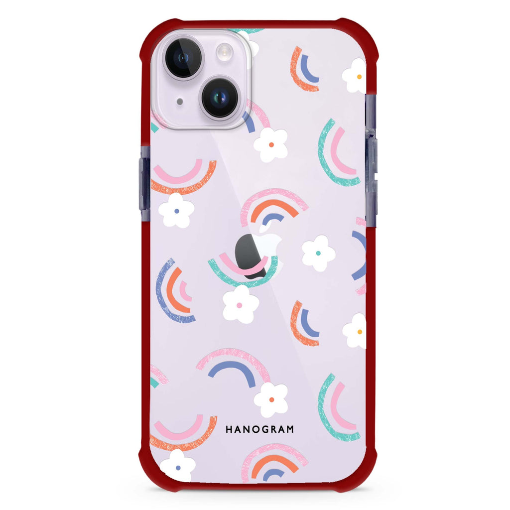 Rainbow Floral iPhone 15 Plus Ultra Shockproof Case