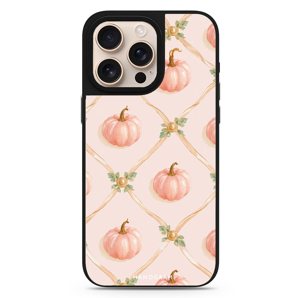 Blush Pumpkin Trellis iPhone Mirror Case – design view 1