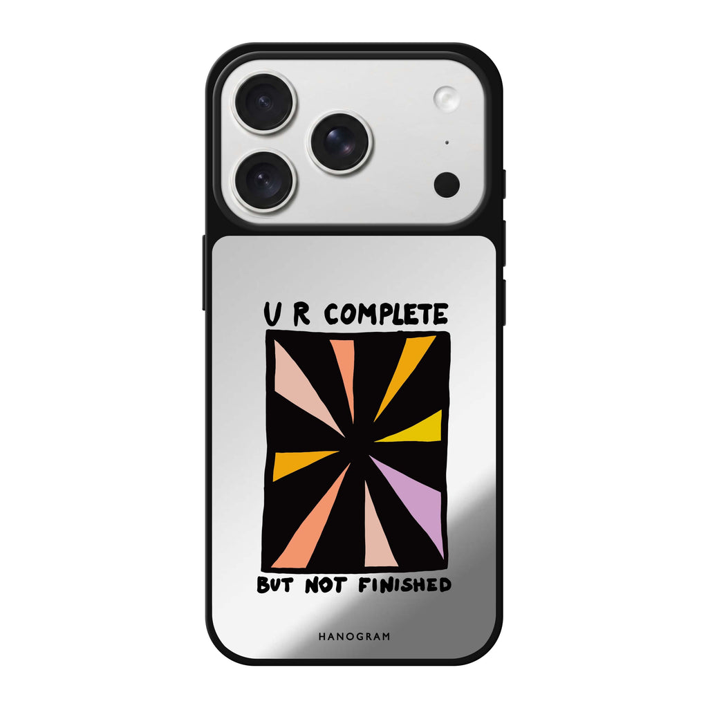 U R Complete typography iPhone 18 Pro Max mirror case