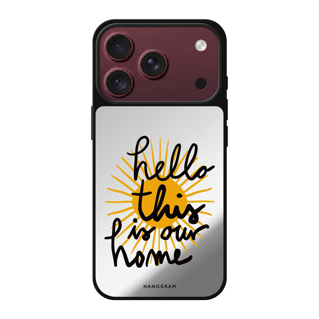 Hello! typography iPhone 18 Pro Max mirror case