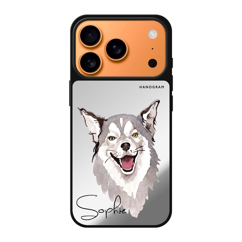Border Collie personalized name dog animal iPhone 17 Pro Max mirror case