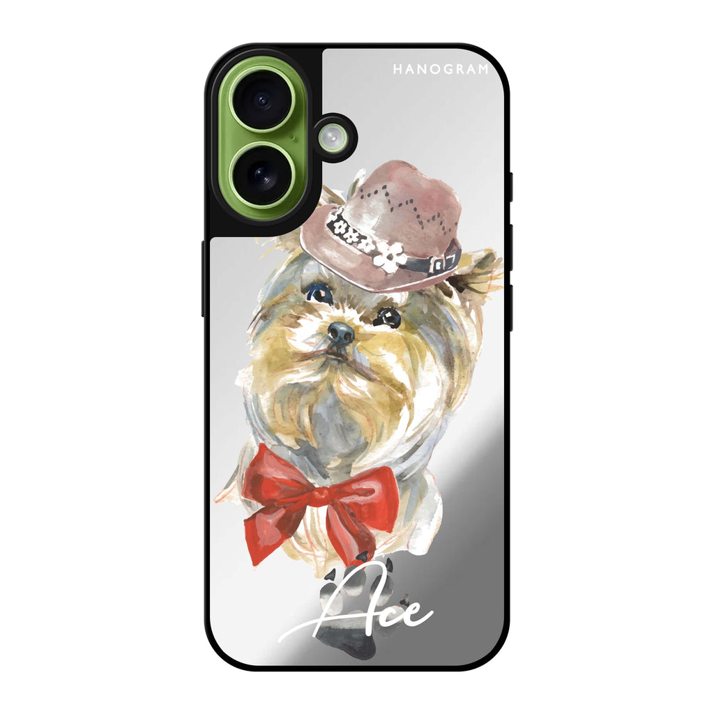 Reflective iPhone 16 Mirror Case –Yorkshire Terrier Design