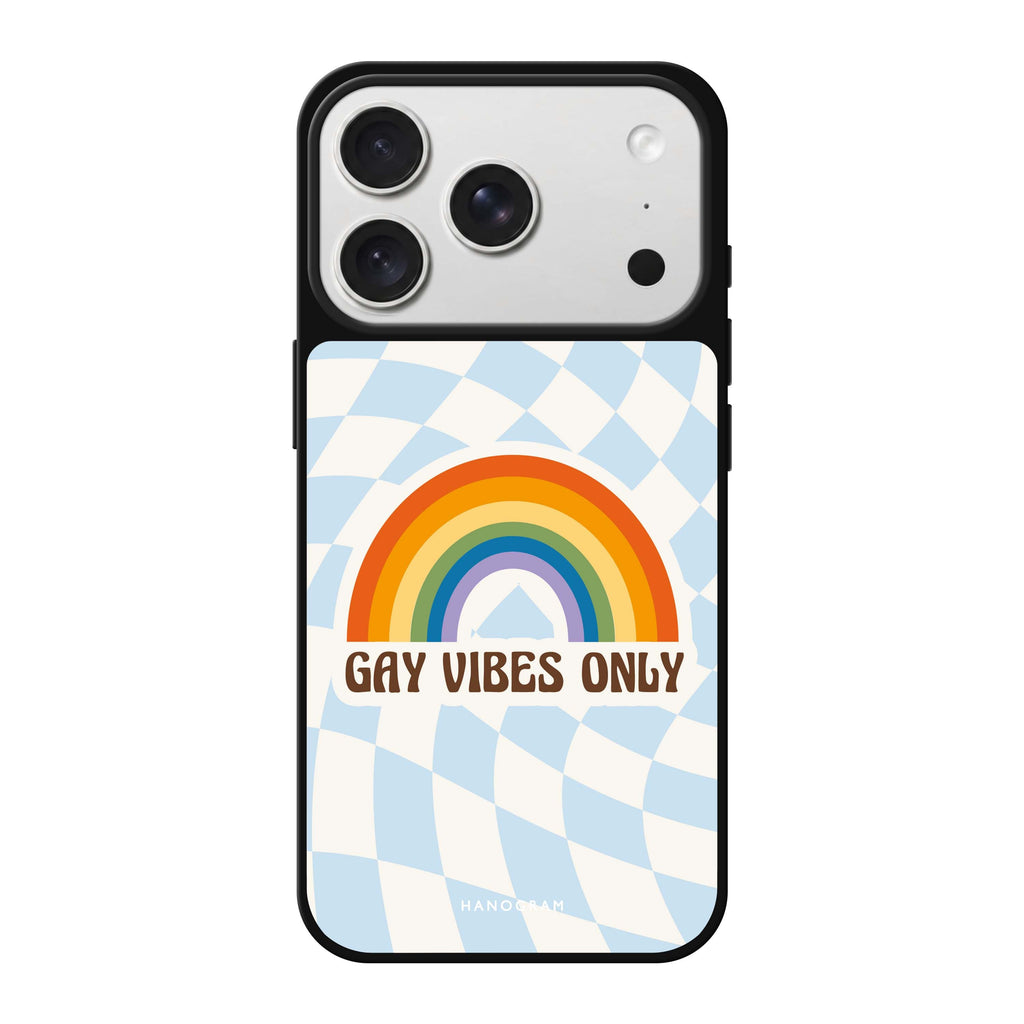 Gay Vibes Only typography playful iPhone 18 Pro Max mirror case