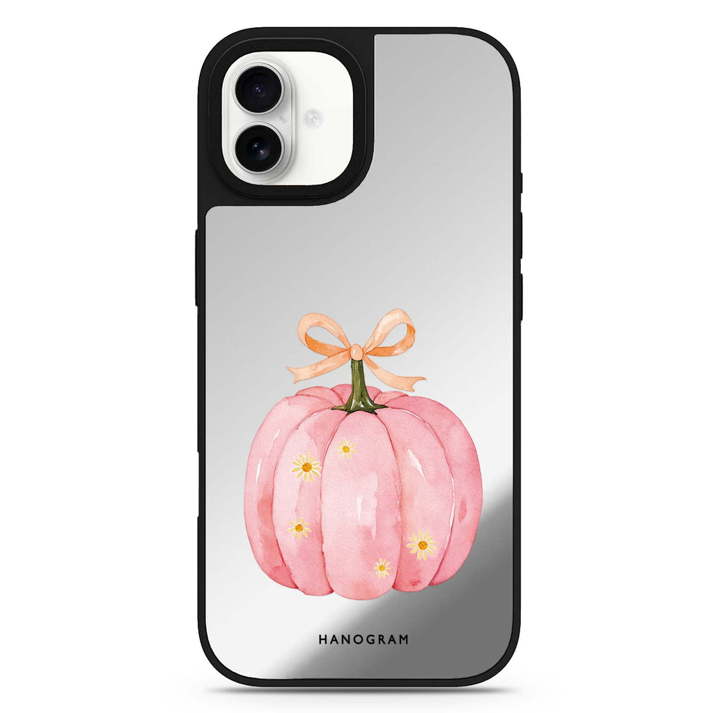 The Ribboned Pink Pumpkin iPhone 17 Mirror Case - View 1
