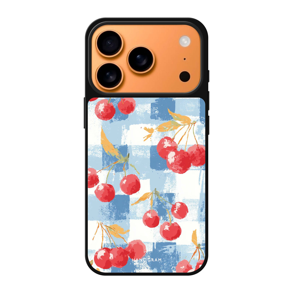 Cherry Picnic cherry fruit iPhone 17 Pro Max mirror case