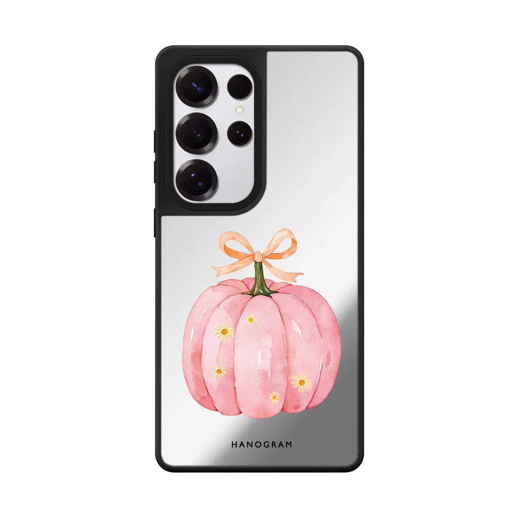 The Ribboned Pink Pumpkin Samsung Galaxy Mirror Case - image 1
