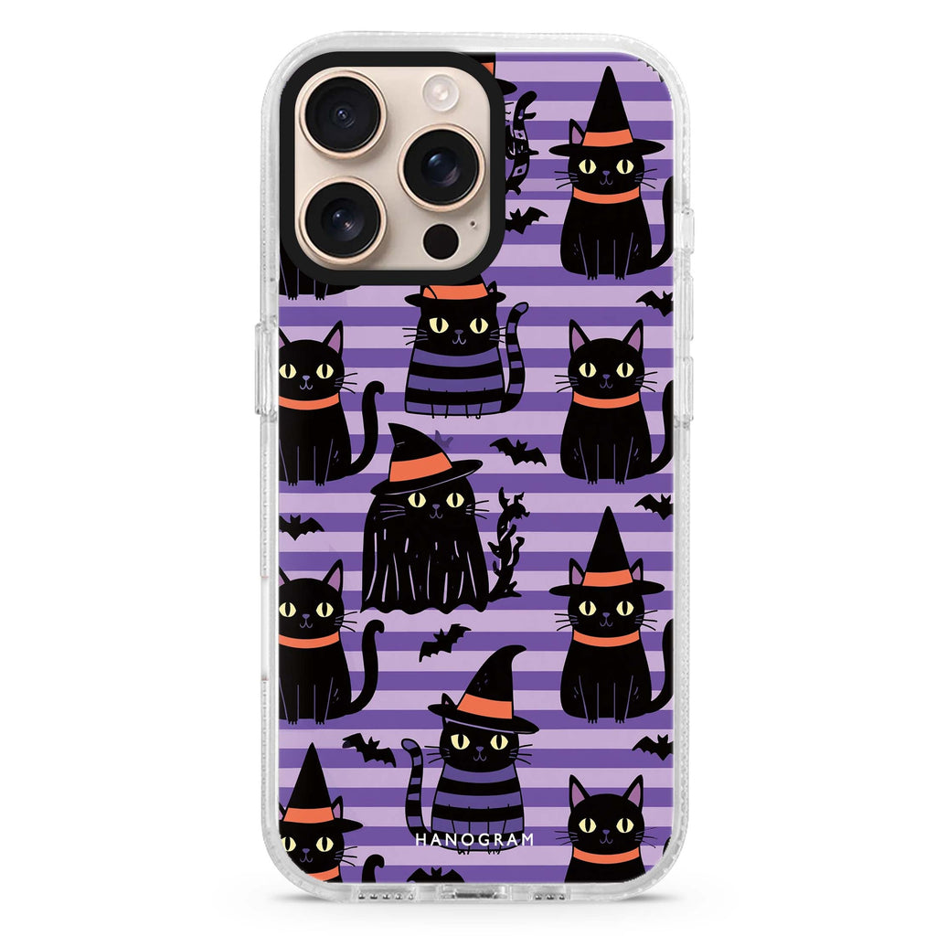 Violet Cat Coven MagSafe Compatible Ultra Clear Case for iPhone 16 Pro Max - main view