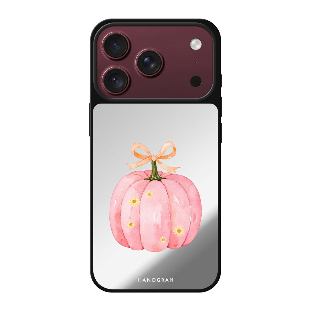 The Ribboned Pink Pumpkin iPhone 18 Pro Max Mirror Case - design view 1