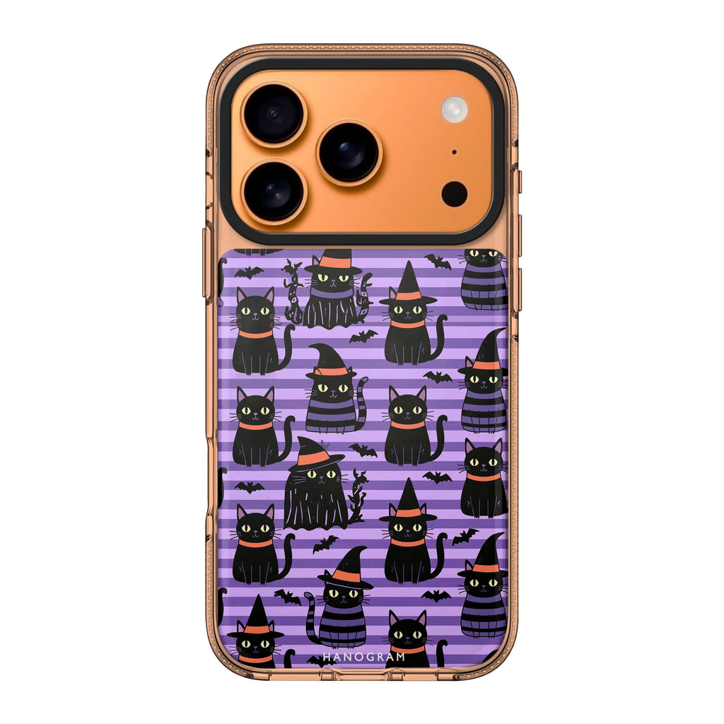Violet Cat Coven iPhone 17 Pro Max Ultra Clear Case - Image 1