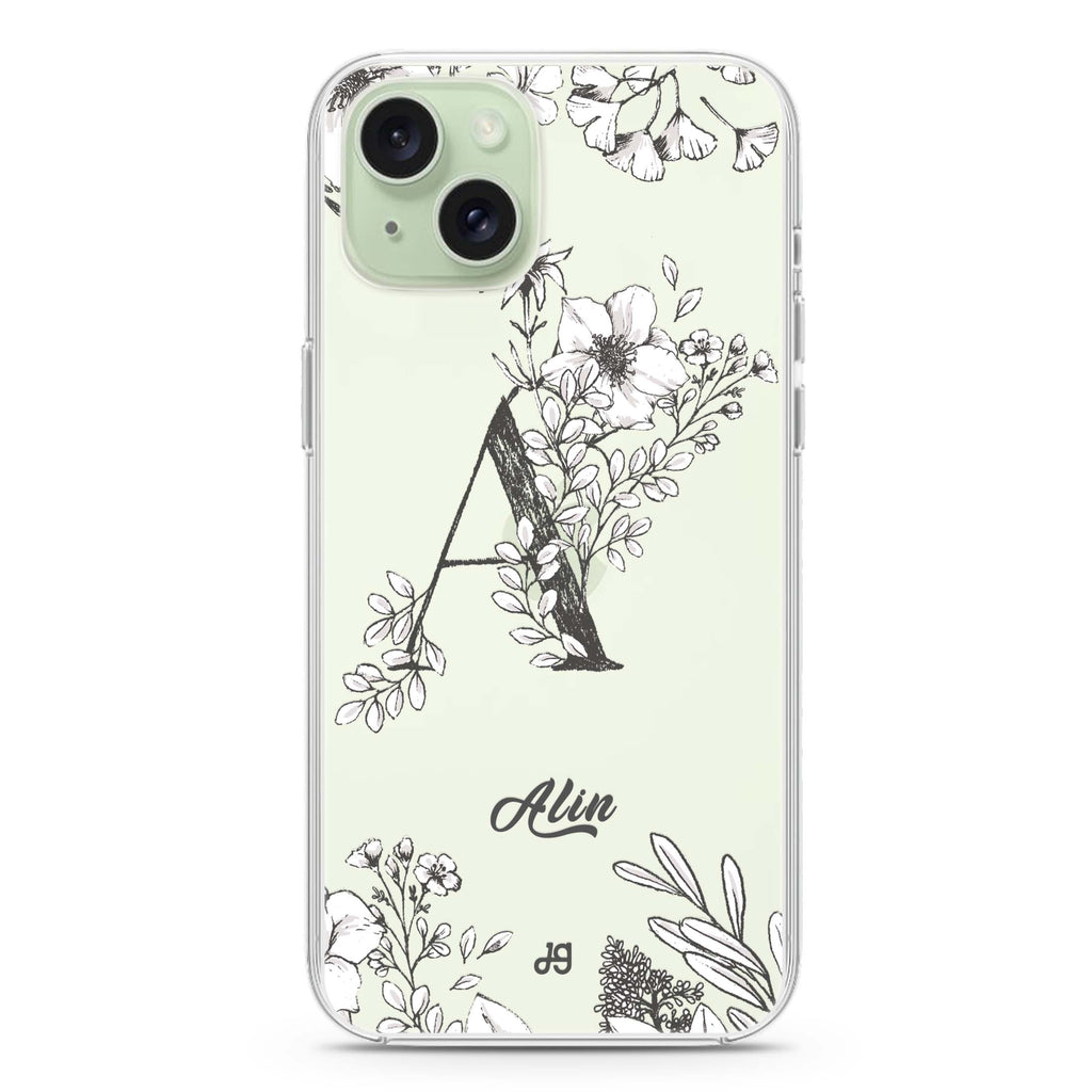 Vintage Floral Monogram Ultra Clear Case