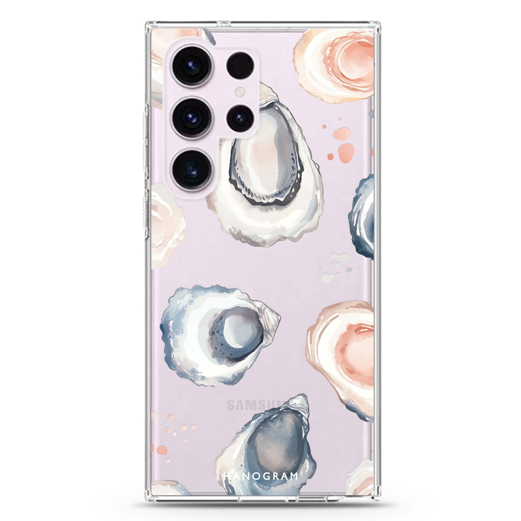 Oyster Whisper Samsung Galaxy S26/S25/S24/S23/S22 Ultra ultra clear case, transparent design, main view
