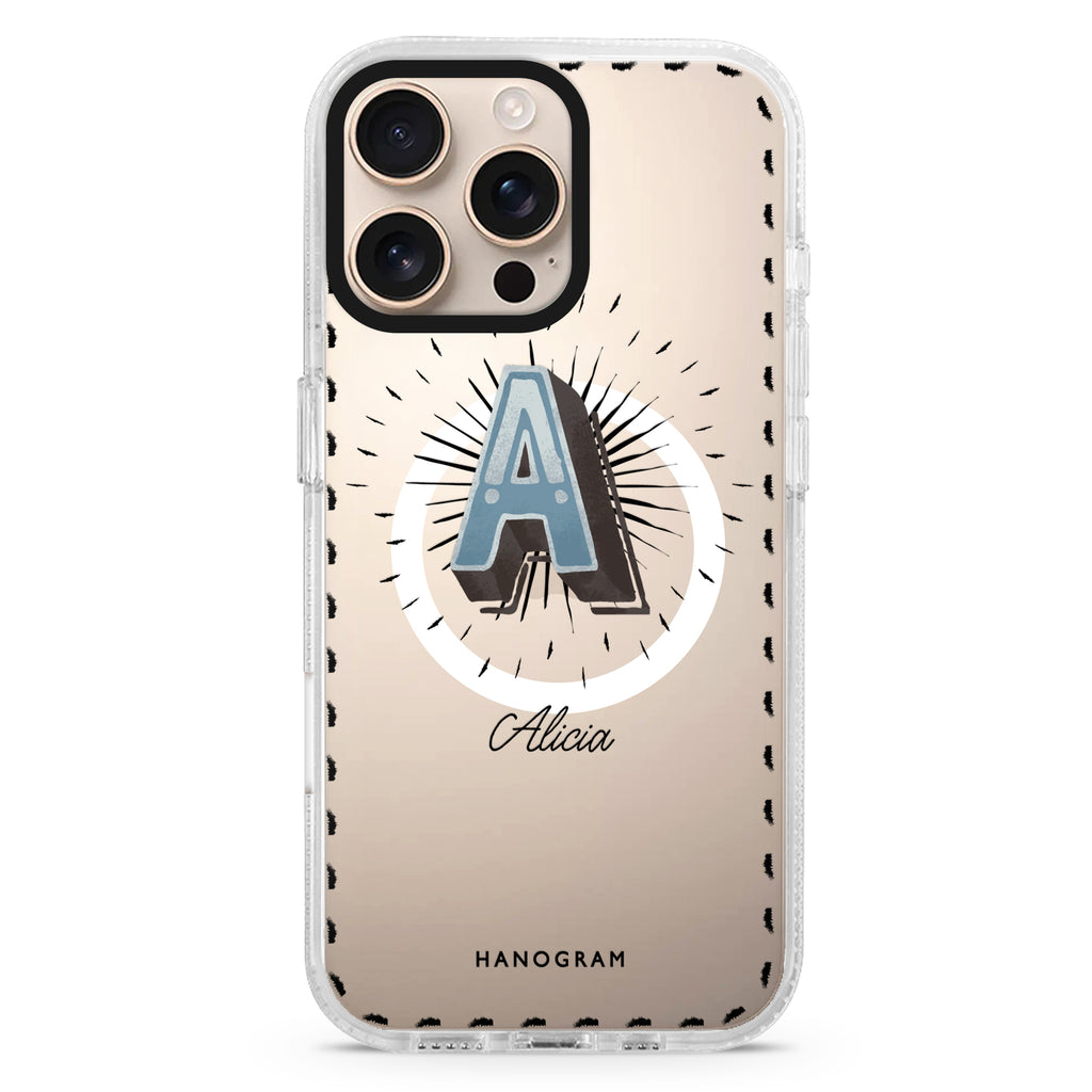 Coque Ultra Transparente MagSafe – Motif Floral Vintage Monogramme – Pour IPhone, Neuve