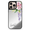 Tropical Floral II personalized name floral design iPhone 16/15/14 Pro Max & Pro mirror case