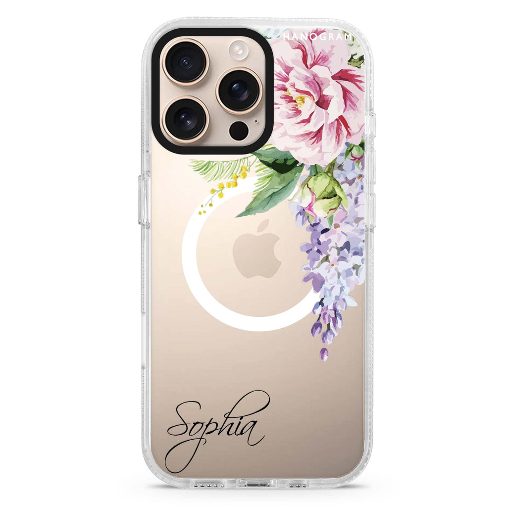 Abstract Doodles Pattern MagSafe Compatible iPhone 16 Pro Ultra Clear Case - Personalized and Stylish Protection
