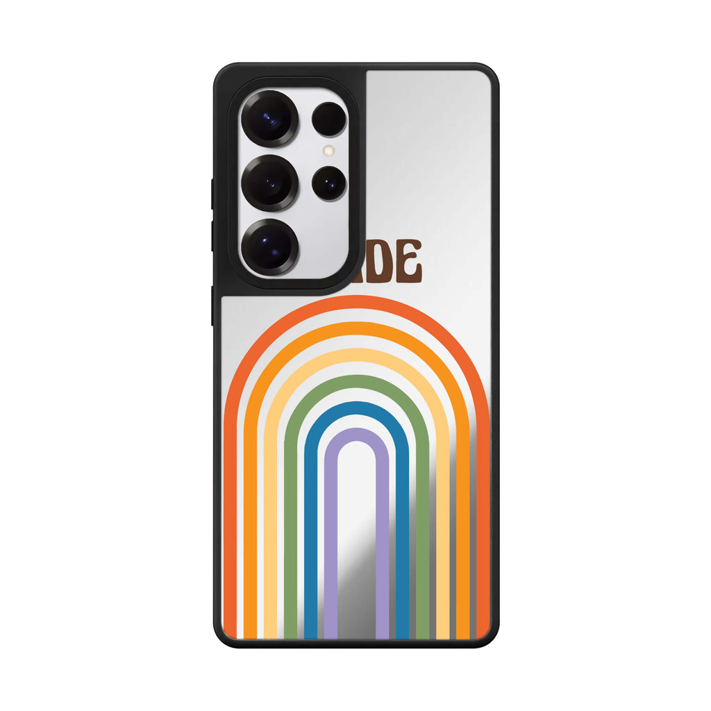 Rainbow Pride Samsung Galaxy S25 S24 S23 Ultra mirror case, front view