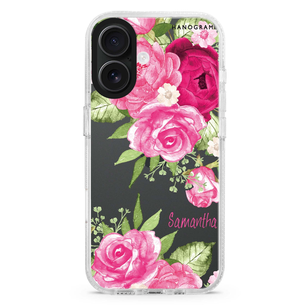 Watercolor Rose iPhone 16 Plus Ultra Clear Case