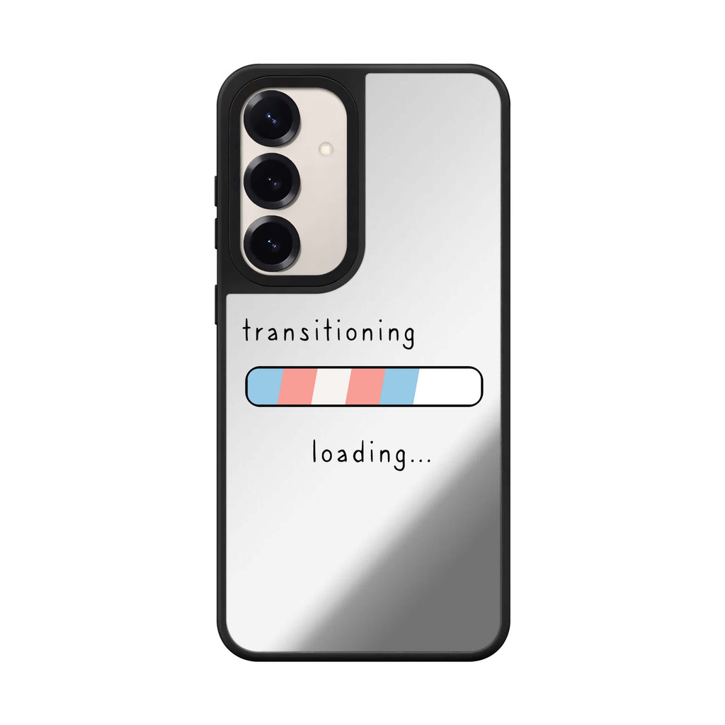 Transitioning Samsung Galaxy mirror case front view