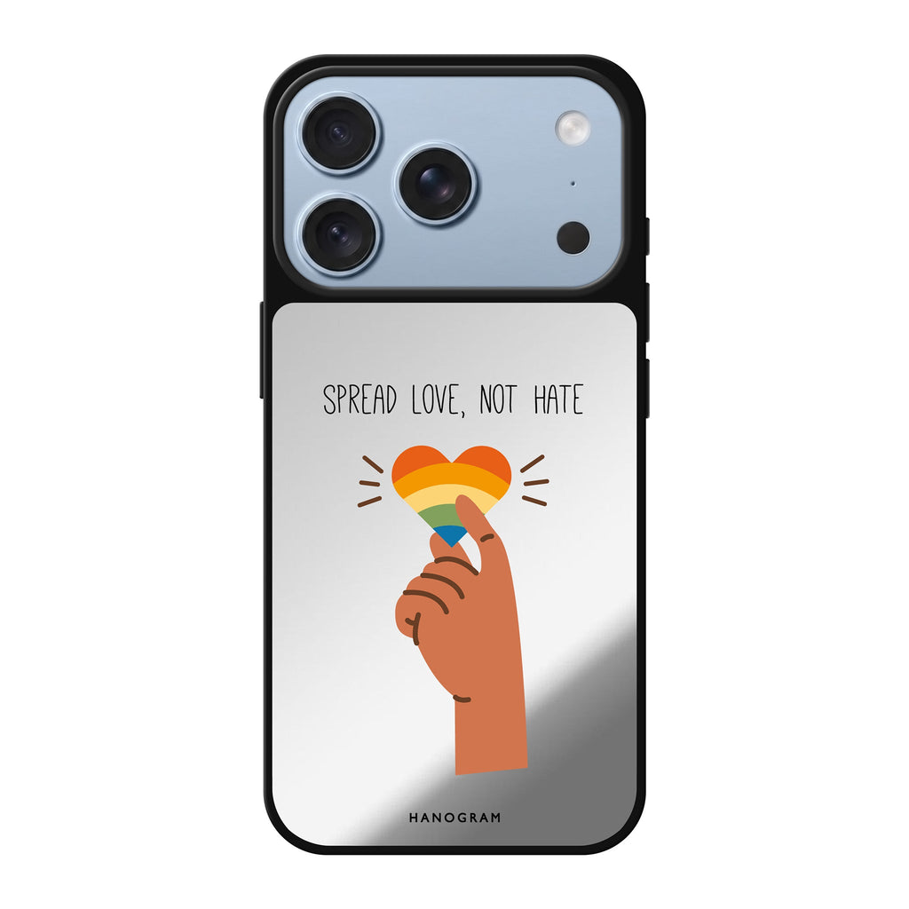 Spread Love valentines heart romantic iPhone 18 Pro Max mirror case