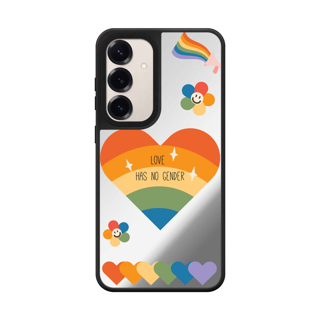 Love Has No Gender Samsung Galaxy mirror case front view