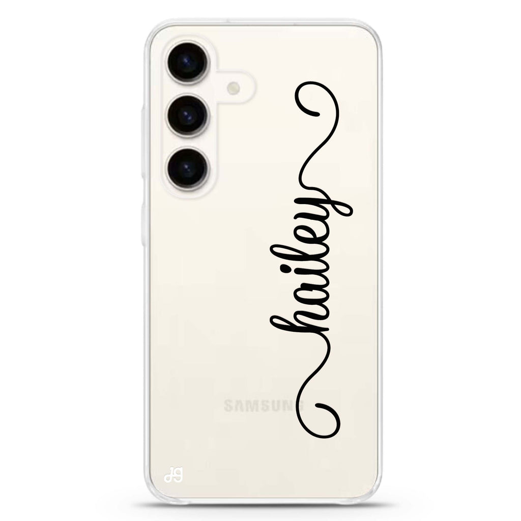 Vertical Cursive Handwritten Samsung Galaxy Ultra Clear Case