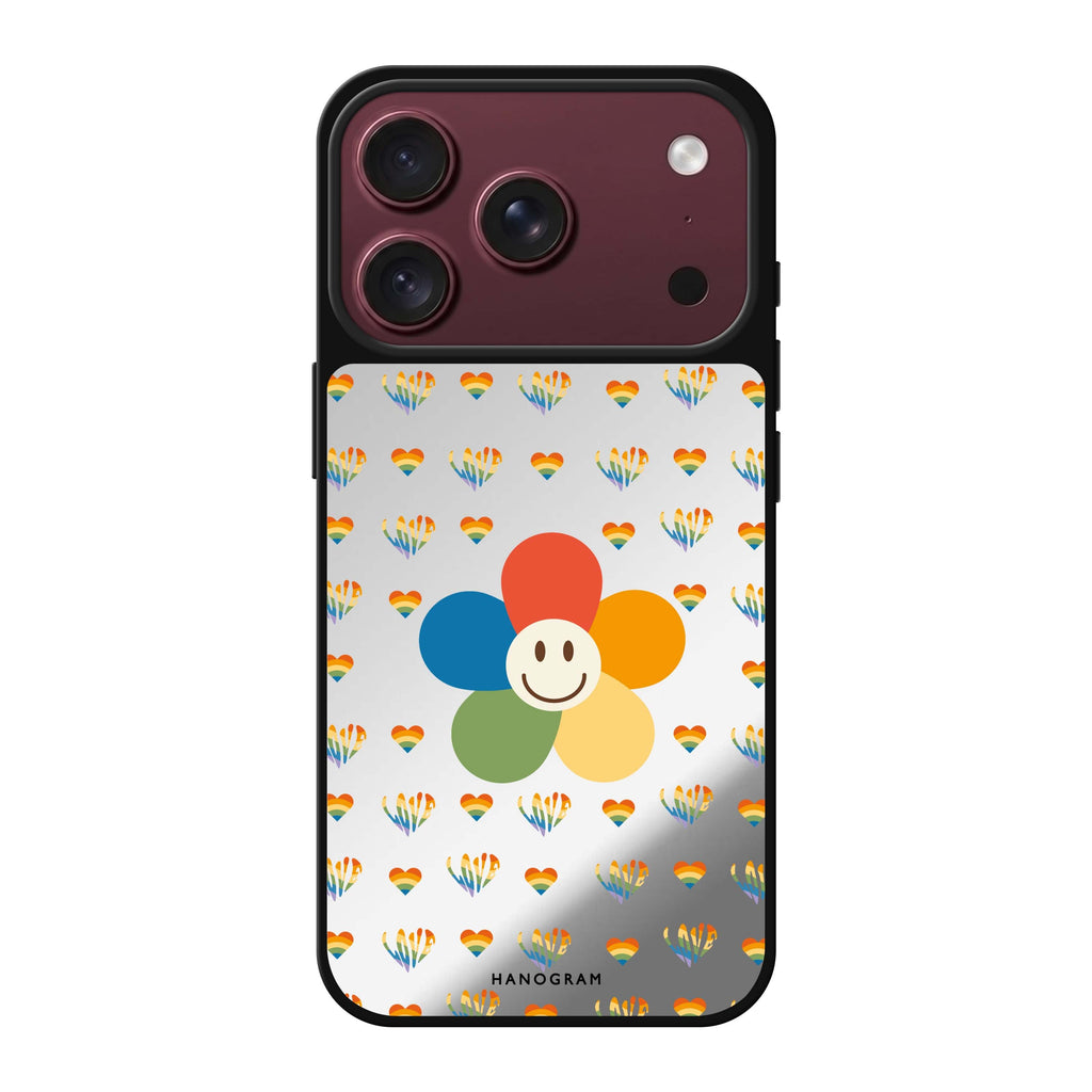 Rainbow Floral #1 multicolor spring flower floral iPhone 18 Pro Max mirror case
