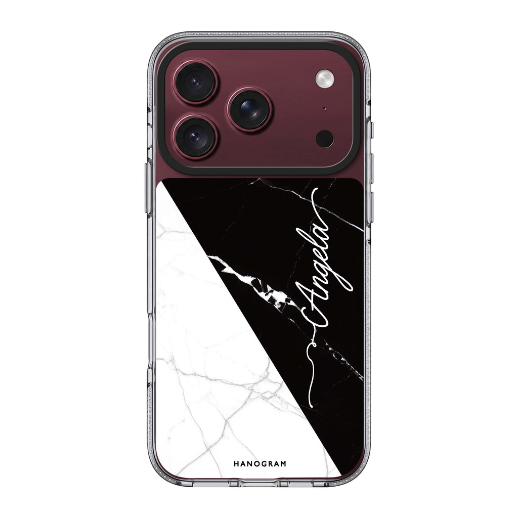 Black And White Marble Ultra Clear Case