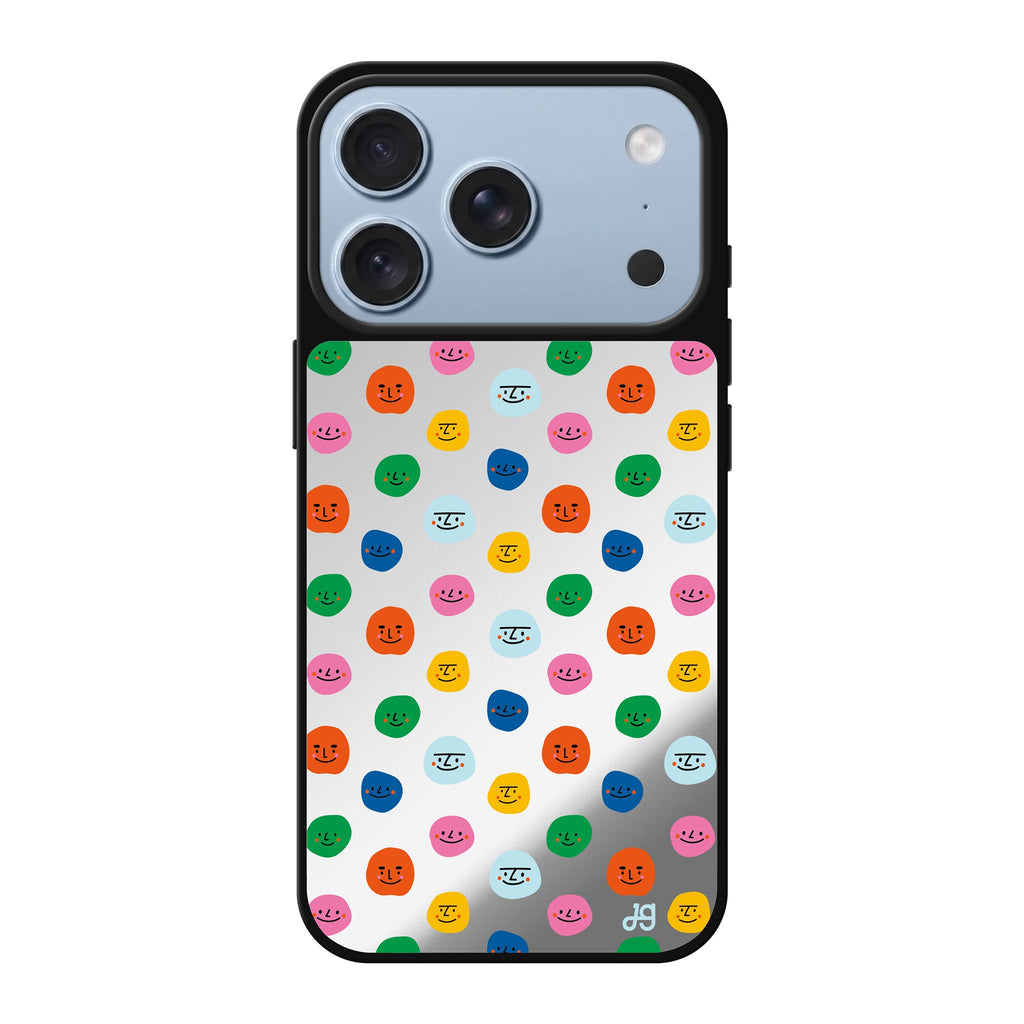 Make me smile typography playful iPhone 18 Pro Max mirror case