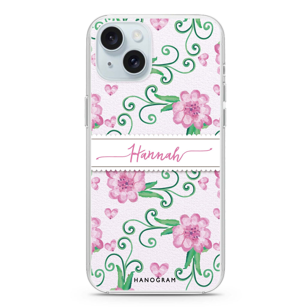 The Dancing Flower iPhone 15 plus Ultra Clear Case