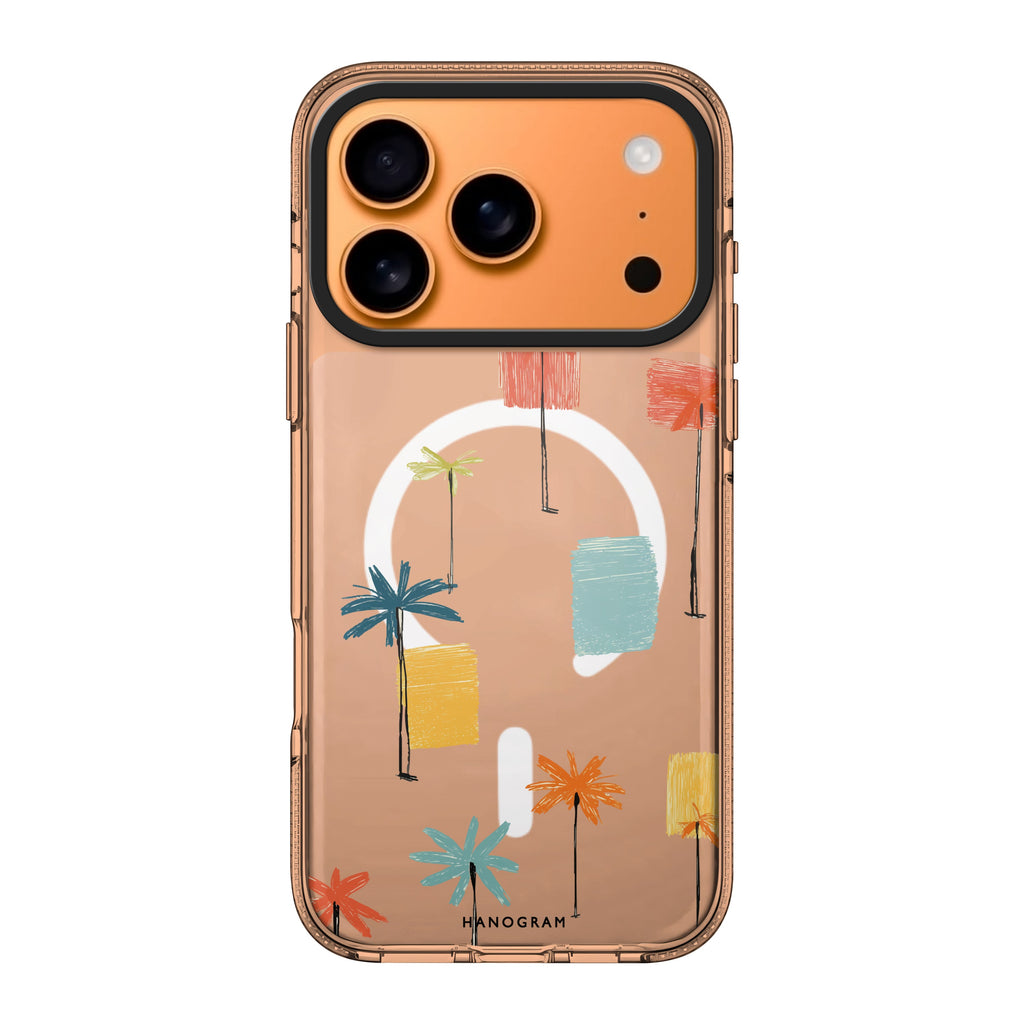 Tropic Scribble graphic doodle iPhone 17 Pro Max ultra clear case