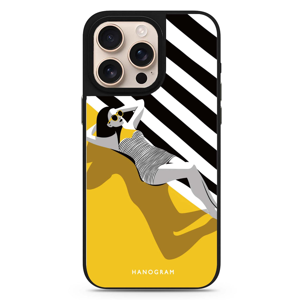 Sun Lounge celestial design iPhone 16/15/14 Pro Max & Pro mirror case