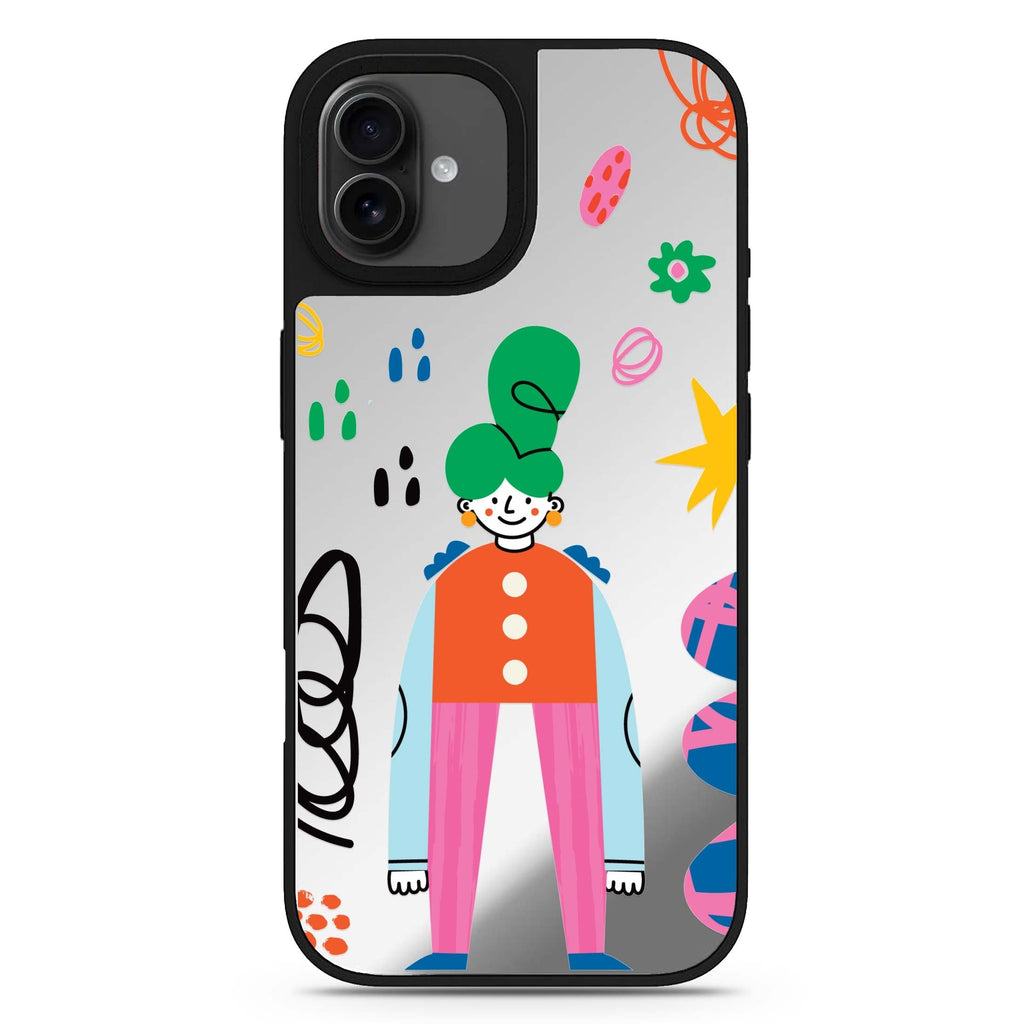 Abstract People iPhone 17 mirror case
