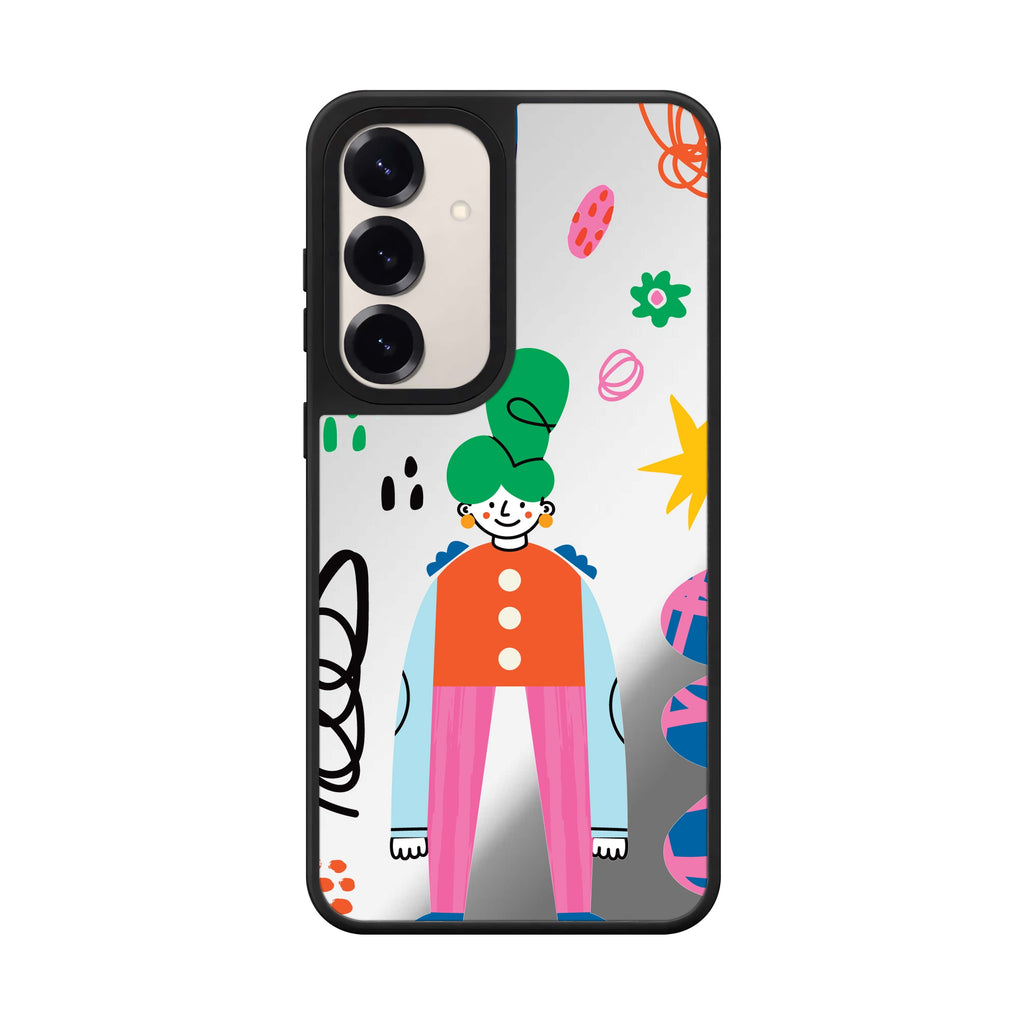Abstract People Style 1 Samsung Galaxy mirror case front view