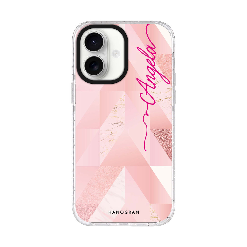 Marble Abstract IV personalized name iPhone 17 ultra clear MagSafe case, front product view