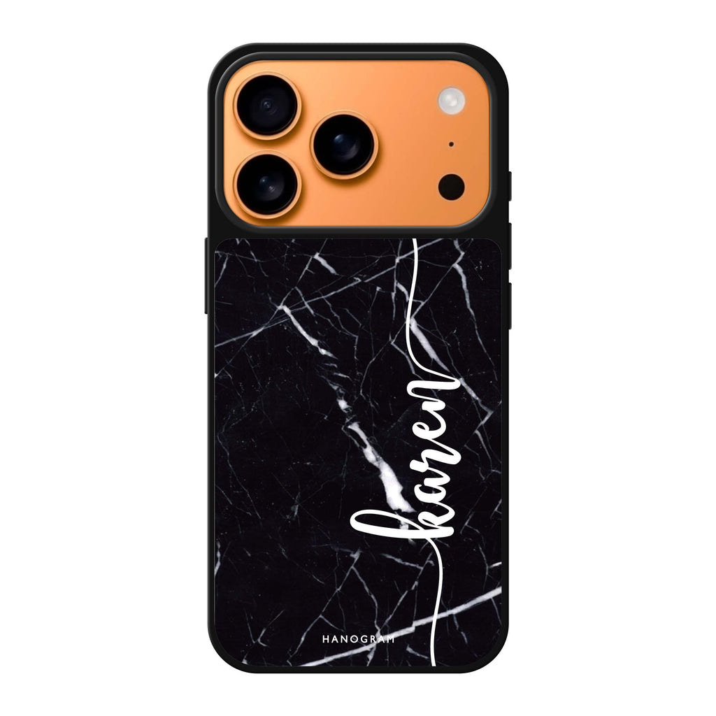 Marble Edition VIII personalized name marble iPhone 17 Pro Max mirror case