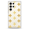 Gold Grid Samsung Galaxy S26/S25/S24/S23/S22 Ultra ultra clear case, transparent design, main view