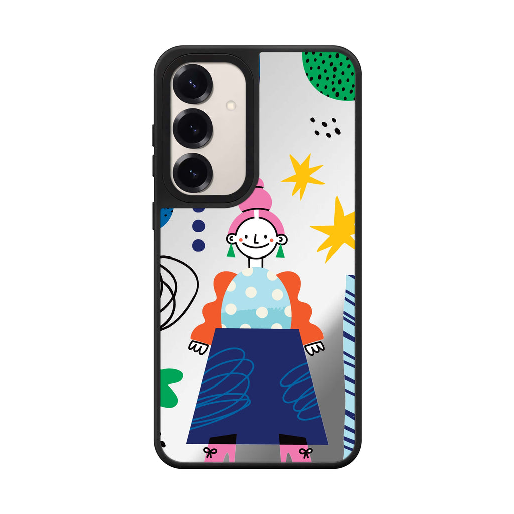 Abstract People Style 3 Samsung Galaxy mirror case front view