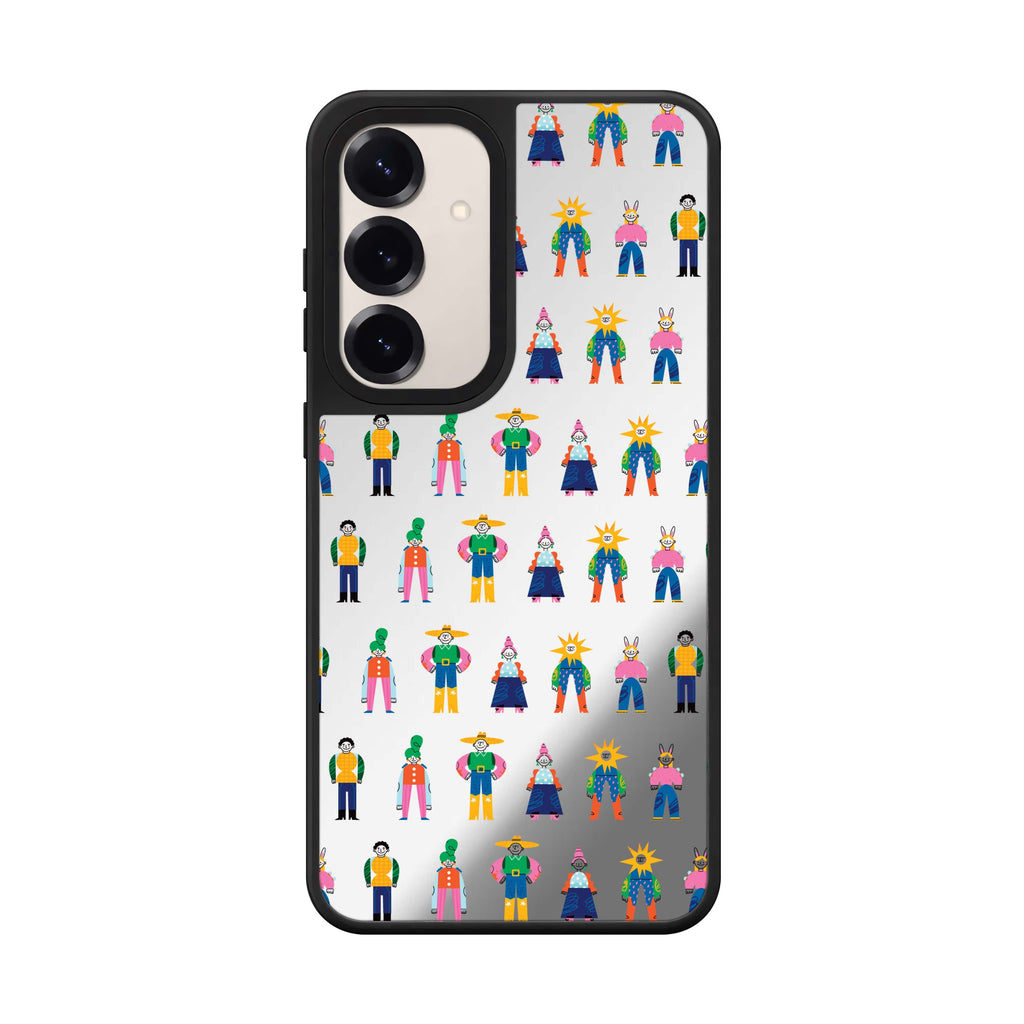 Abstract People Family Samsung Galaxy mirror case front view