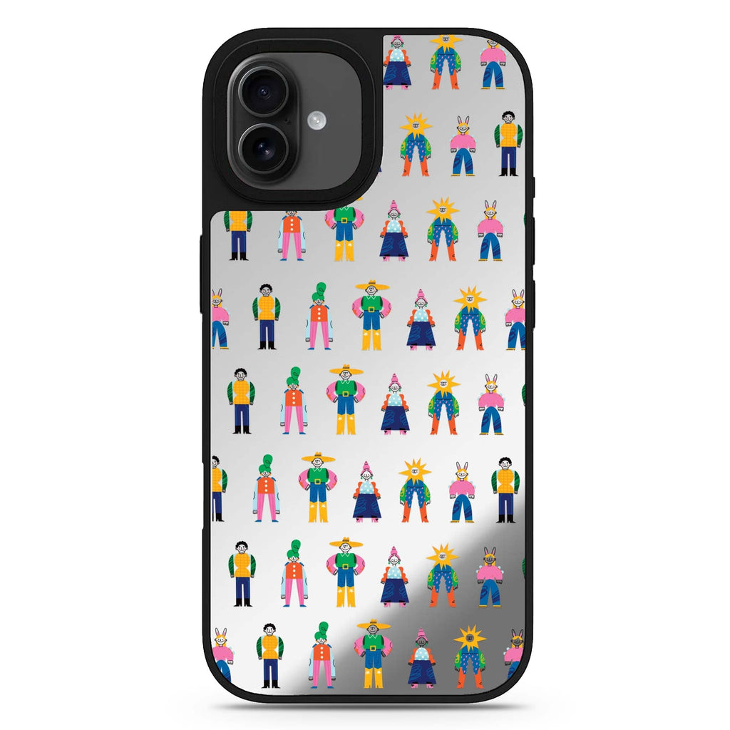 Abstract People Family iPhone 17 mirror case