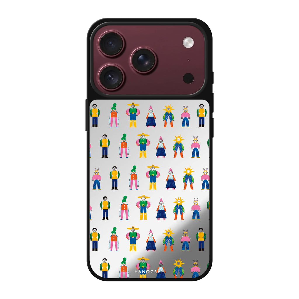Abstract People Family abstract portrait iPhone 18 Pro Max mirror case