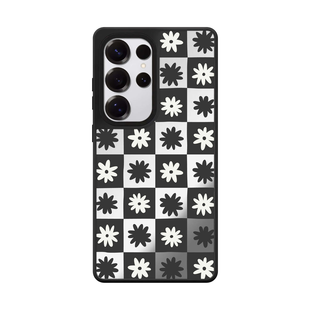 Flowers Samsung Galaxy S25 S24 S23 Ultra mirror case, front view