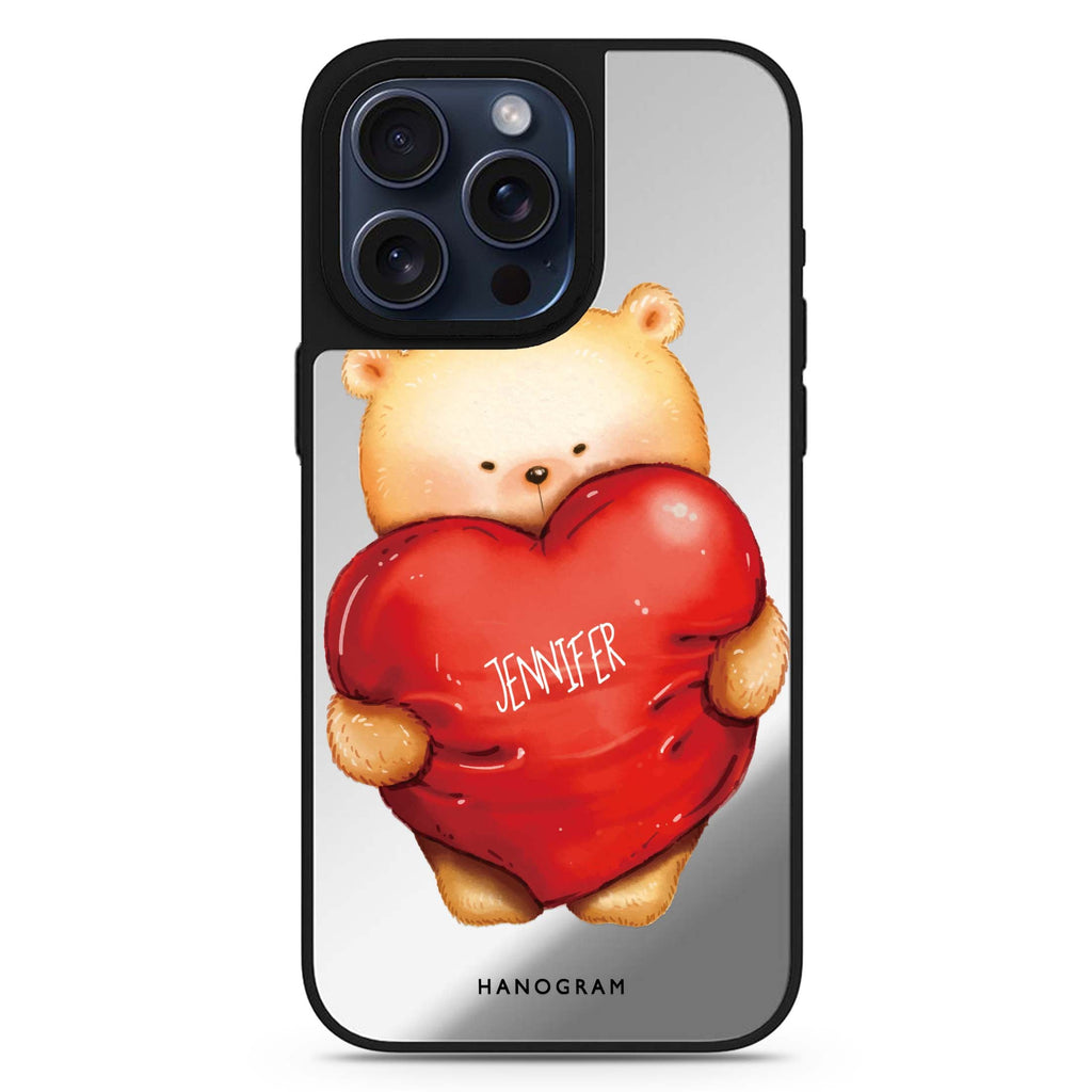 Bear Hug personalized name MagSafe mirror case for iPhone 16/15/14 Pro Max and Pro, main view