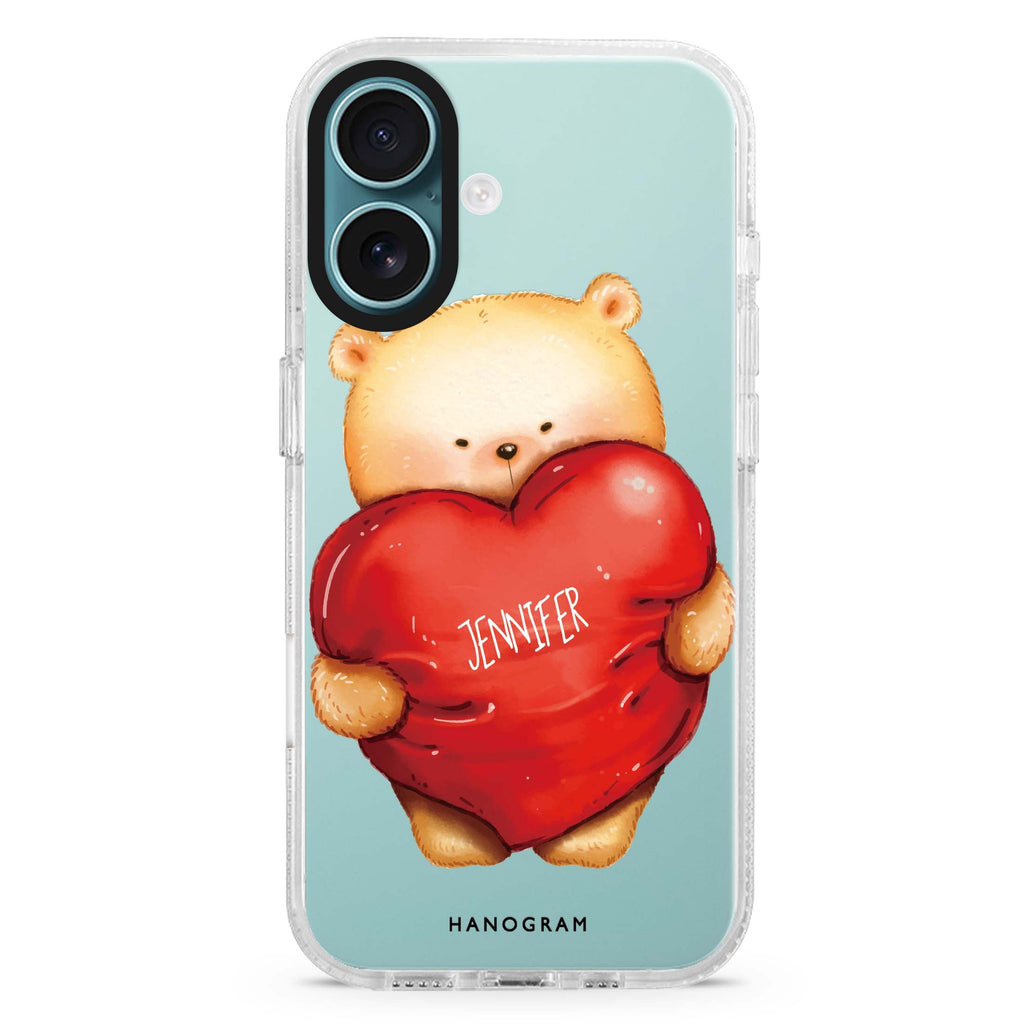 Bear Hug MagSafe Compatible iPhone 16 Ultra Clear Case - Personalized and Stylish Protection
