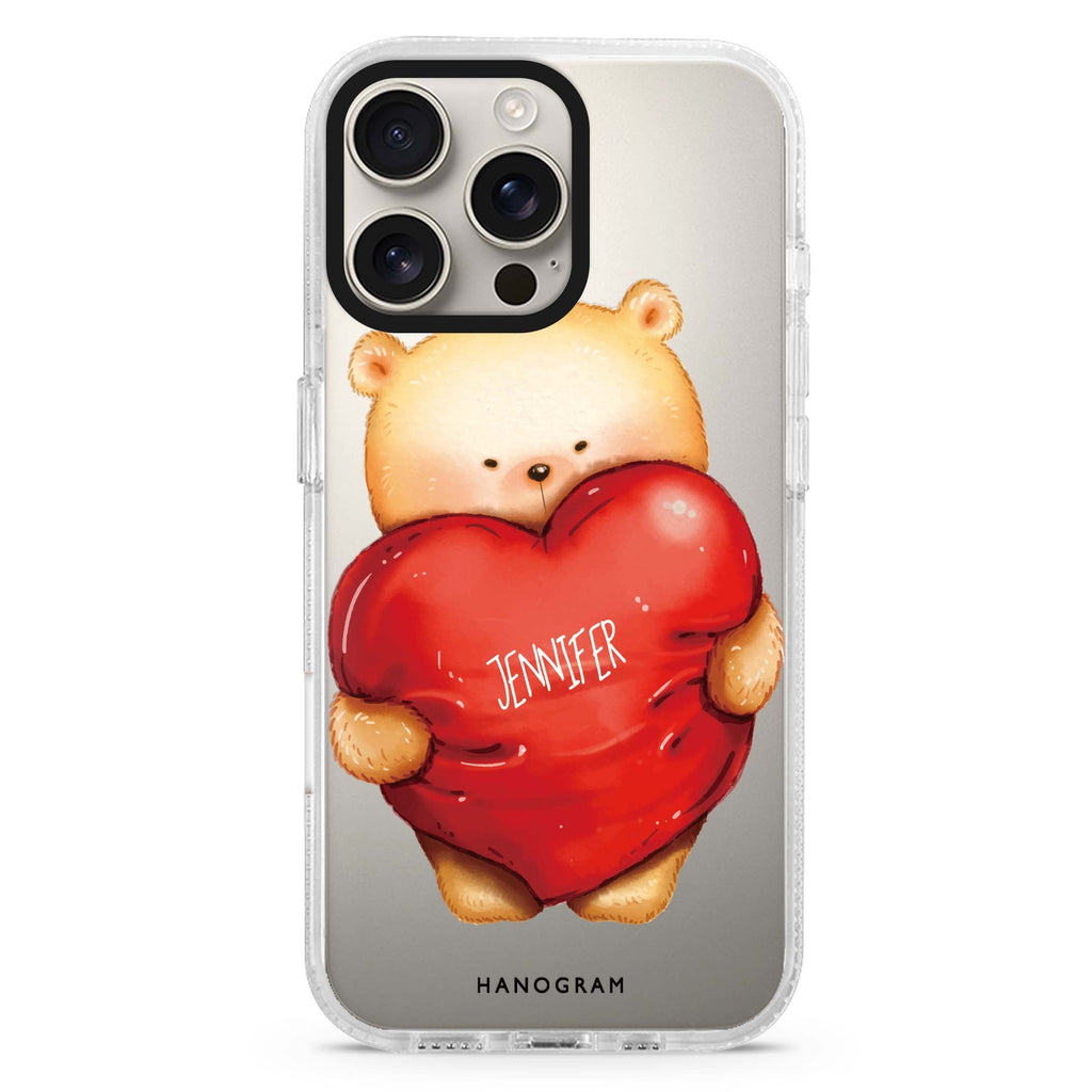Bear Hug MagSafe Compatible iPhone 16 Pro Ultra Clear Case - Personalized and Stylish Protection
