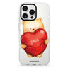 Bear Hug custom name iPhone 16/15/14 Pro Max & Pro ultra clear case cute animal design, front product view
