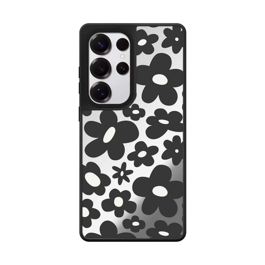 Flowers Samsung Galaxy S25 S24 S23 Ultra mirror case, front view
