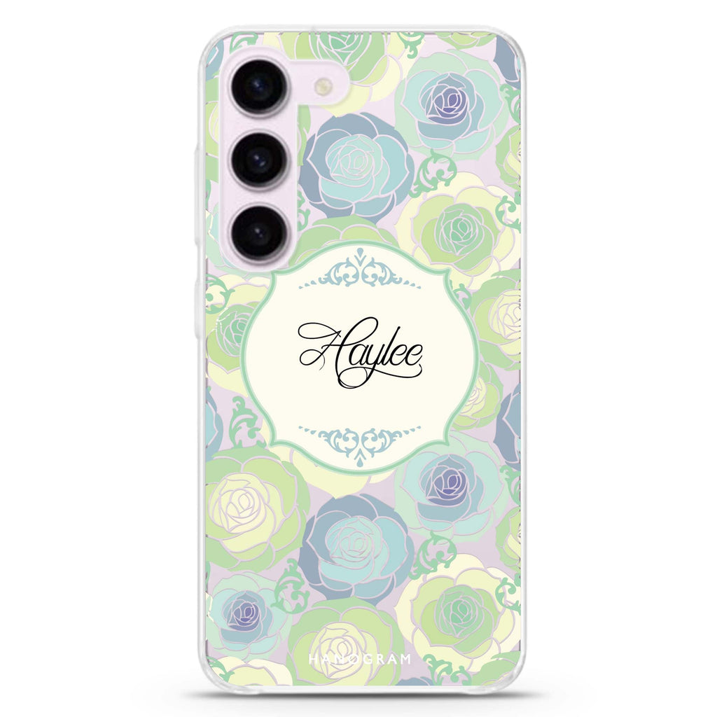 Art of Rose I personalized ultra-clear case for Samsung Galaxy S23/S22, front view