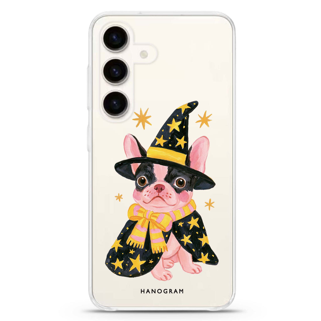 Frenchie Spell School Samsung Galaxy Ultra Clear Case — front view