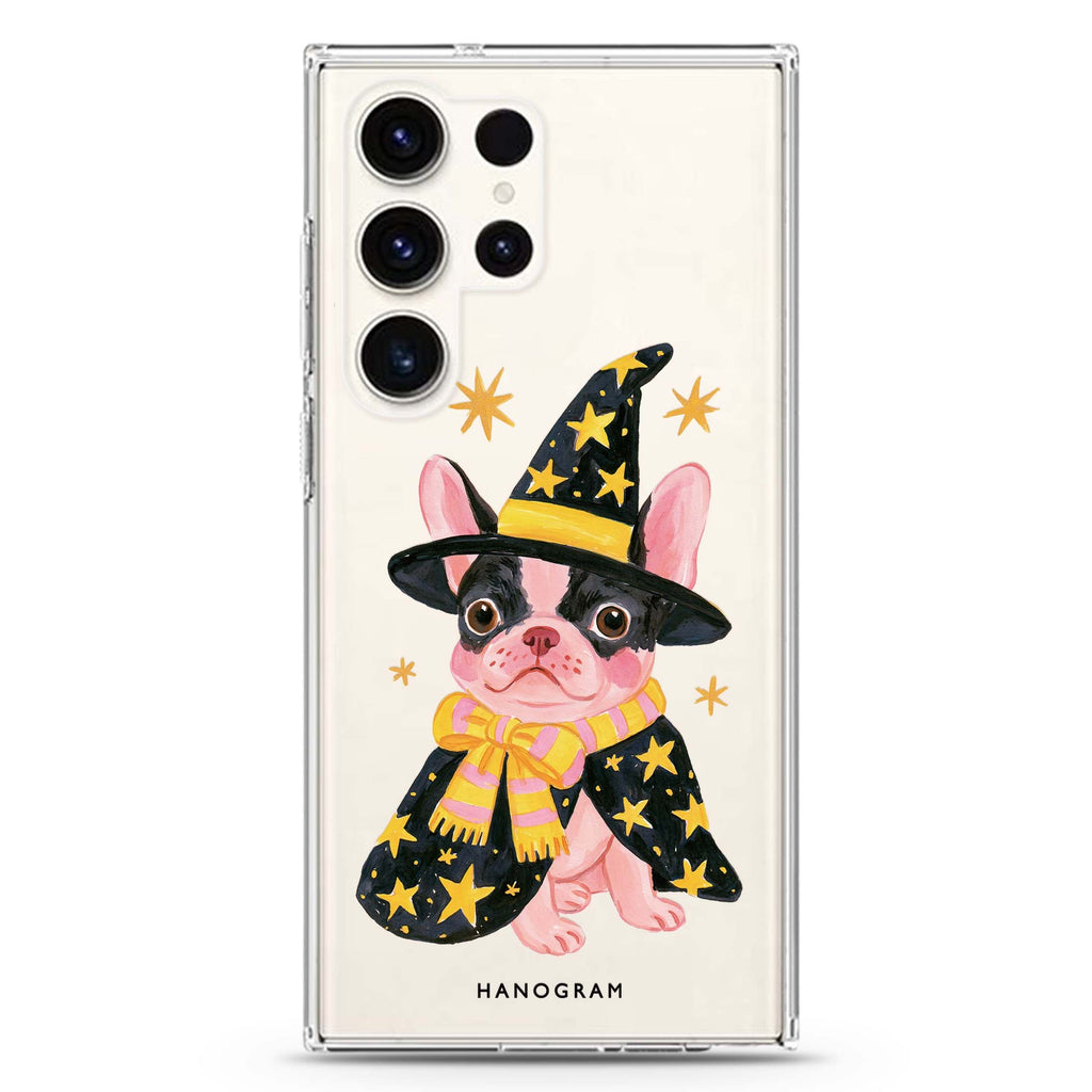 Frenchie Spell School Samsung Galaxy Ultra Clear Case — front view