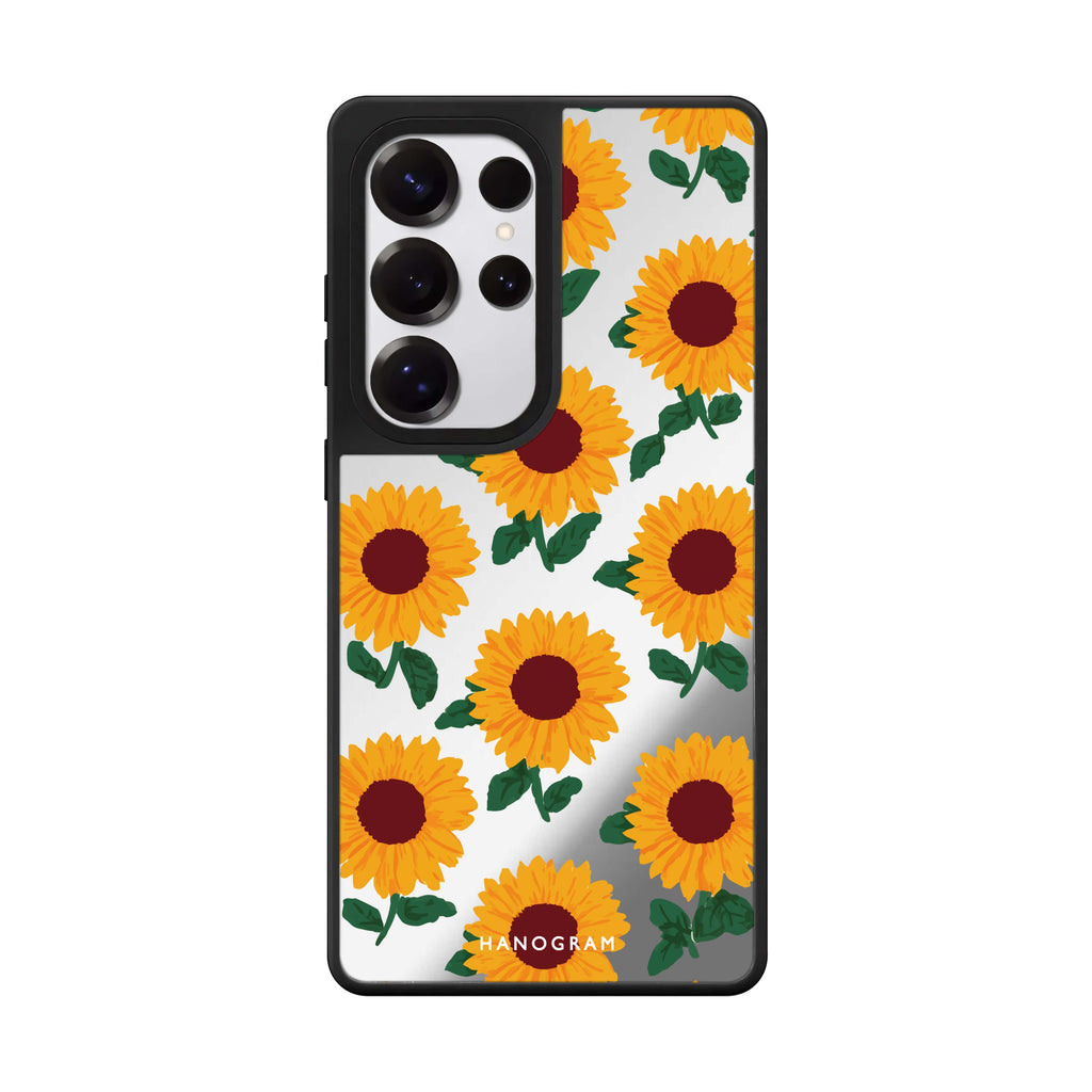 Golden Sunflowers Mirror Case