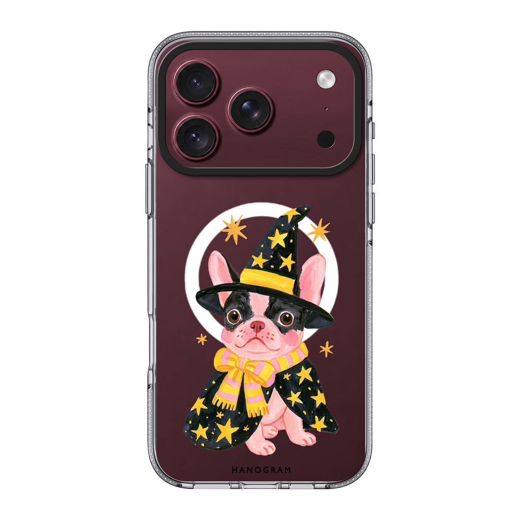 Frenchie Spell School iPhone 18 Pro Max Ultra Clear Case - Image 1